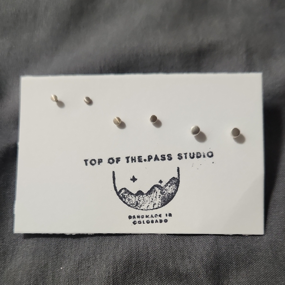 Silver Stud Earrings by Top of the Pass Studio
